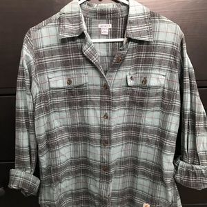 Blue green Carhartt Button Up